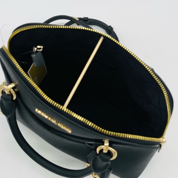 Michael Kors Jet Set Travel Medium Dome Satchel Crossbody Black - Picture 12 of 12